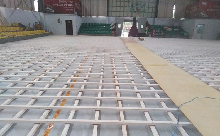 楓樺木體育木地板單層龍骨結(jié)構(gòu)