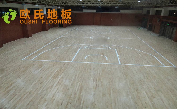 江蘇徐州樹恩中學(xué)籃球館健身房木地板案例
